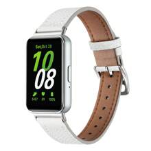 1pc Universal Unisex Fashion PU Leather Loop Strap With Metal Buckle Connector, Compatible With Samsung Galaxy Fit 3 R390