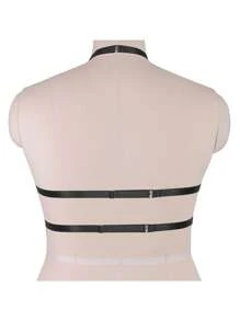 Sujetador de estilo punk con cadena metálica para mujer de talla grande, disfraz gótico para Navidad/Halloween/Carnaval - Multicolor - Ver 7