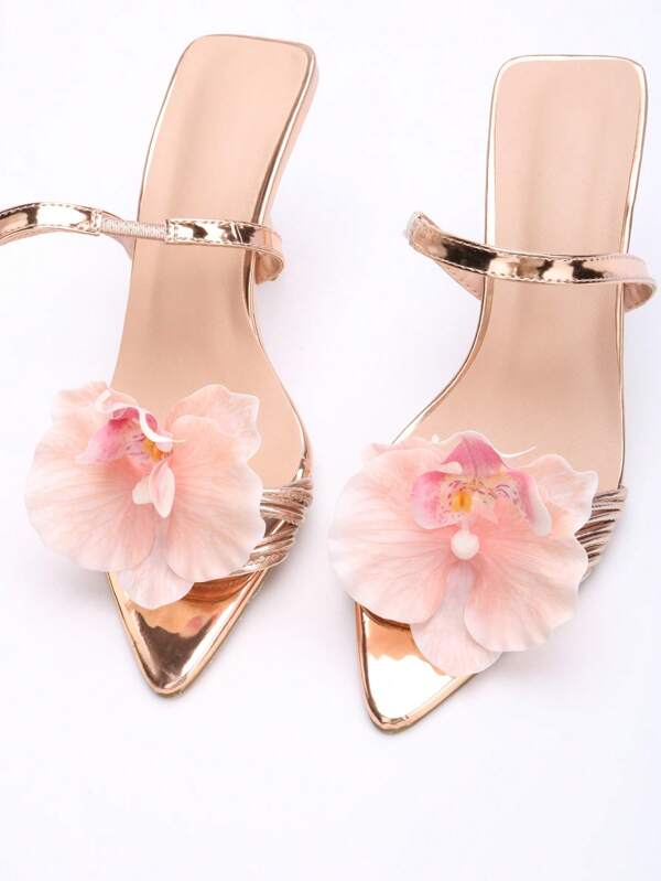 1 Pair (2pcs) Removable & DIY Shoe Decorations, Elegant Iris Flower Style Fashion Accessories For High Heels, Sandals, Pumps In Pink, Light Blue, Black, White, Red For Brides, Dating, Party, Wedding