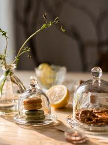 Juego de un solo set de copas de cristal, adornos de vidrio, decoración de escritorio, restaurante de jardín, exhibición de pastelería, Recipientes para frutas y dulces