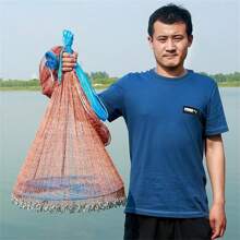1pc Style Fishing Net, American Fishing Net, Steel Sinker Chain, Tire Line Material, Suitable For Beginners, Easy To Operate, Very - Redwood - View 12
