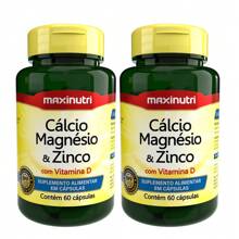Kit 2 Calcium Magnesium And Zinc + Vitamin D 60 Capsules Maxinutri - 其他 - 查看 1