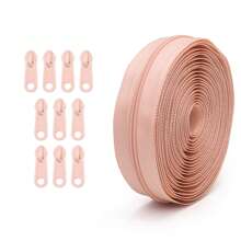 1 套 = 4.5 米拉链 + 10 个塑料拉链头，彩色尼龙 #3 拉链，带 10 个匹配的塑料拉链头，1 套/5 套，适用于服装、纺织品、箱包 - 多種顏色 - 查看 26