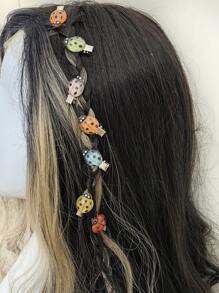 Kẹp tóc hình bọ rùa, kẹp tóc màu đỏ, kẹp tóc hình động vật, phù hợp cho bé gái và phụ nữ, phụ kiện tóc cho bé gái, kẹp tóc hình côn trùng, phụ kiện tựu trường, trang trí năm mới, phụ kiện đội đầu, ghim cài tóc - Sáng chói - Xem 3