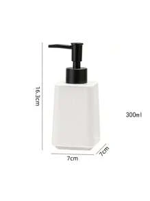 1 frasco de cerâmica para sabonete líquido, frasco com bomba para sabonete líquido de banho vazio, dispensador de loção branco/preto, detergente para louça, spray desinfetante para as mãos, sabonete líquido para o corpo
