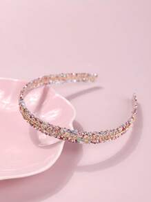1pc Girl's Fashion Rhinestone Chain Headband, Elegant And Versatile - Multicolor - View 5