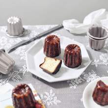 CHEF MADE 1pc 2.6inch Carbon Steel Nonstick Canele Cake Baking Mold, Frenchy Champagne Gold Oven Baked Cupcake Pan - Champagne - View 3