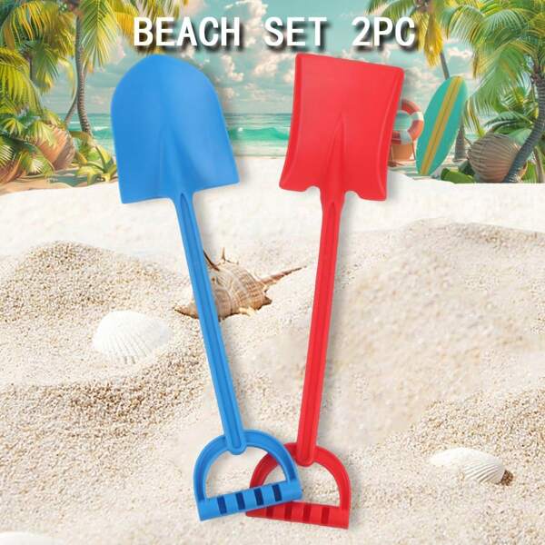 2pcs/Set Kids Beach Toys Beach Shovel, Play Sand & Water Tools, Sand Beach Spade & Scoop