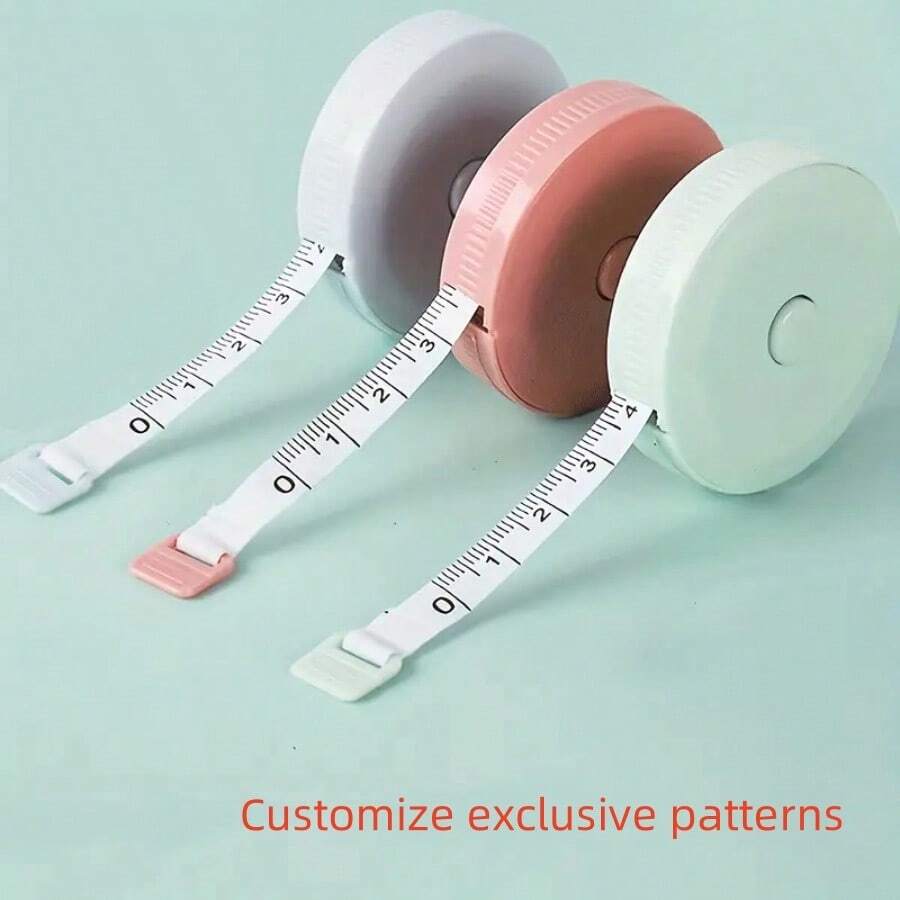 2/5pcs Customized 1.5m/4.92ft Telescopic Soft Tape Measure - Automatic One Click, PVC Material, Portable And Durable, Suitable For Body Measurement, Student And Craft Projects, Mini Measuring Tool - Many - View 1