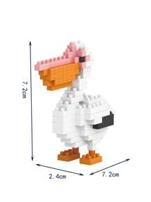 1 Stück niedliches aufbaubares Flamingo/Möwen/Kakadu Vogel Modell, DIY Nano Bausteine, Erwachsener Schreibtisch Sammlerstück, Spielzeuggeschenk, Neujahrgeschenk