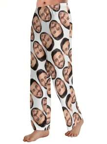 Spring Men Custom Printed Sleepwear Pants, Casual Comfortable Lounge Trousers - Multicolor - View 3