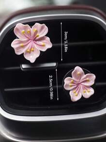 2pcs Beautiful Peach Blossom Car Air Conditioning Vent Decoration