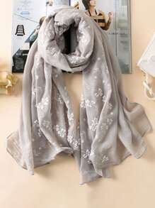 1 chiếc khăn choàng nữ màu trơn, chất liệu jacquard, thời trang và thanh lịch, có thể dùng làm khăn trùm đầu, khăn choàng hàng ngày/buổi tối, khăn che nắng khi đi du lịch và quà tặng ngày lễ. - Nhiều màu - Xem 10
