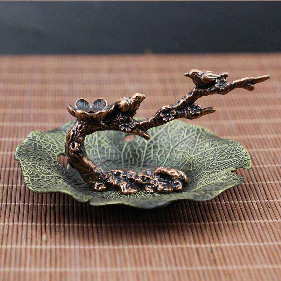 Lotus Flower & Plum Blossom Waterfall Incense Burner - Dual-Use Backflow Incense Burner, Suitable For Stick & Block Incense, Aromatherapy For Home And Office Decor Gifts Birthday Graduation