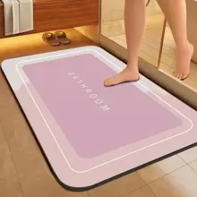 1 Piece Of Soft Diatom Mud Non-Slip Absorbent Mat, Bathroom Floor Mat, Quick-Drying Foot Mat For Bathroom Door, Door Mat, Bathroom Home Carpet, Bathroom Super Absorbent Floor Mat, Home Decoration Autumn Decoration, Bathroom Decoration Supplies Bathroom/Toilet Accessories Bath Rug Outdoor Rug Door Mat Fall Decor Bathroom Accessories Back To School
