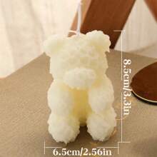 1pc Creative Rose Bear Scented Candle, Romantic Home Decor Fragrance Decoration, High-End Birthday Gift, Commemorative For Halloween, Ghosts, Autumn, Holidays, Christmas Gifts Graduation,Wedding