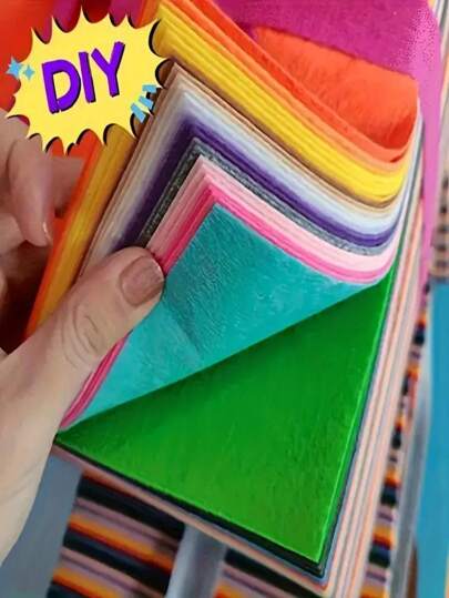 22pcs Colored Nonwoven Handmade Diy Kindergarten Handmade Fabric Paper Cuttings Fabric Woven Fabric Colored Felt 22 Pieces Of Mixed Color Polyester Felt For Crafts