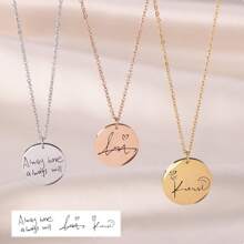 Personal Message Necklace • Personalized Quotes Necklace • Custom Engraving Necklace • Text Necklace • Inspirational Quote • Gift For Her - Silver - View 2