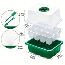 airskyce 10 Pieces Seed Starting Tray Seed Starting Kit With Humidity Cover, Plant Starting Kit And Seed Growing Basic Starting Kit - Green - View 7