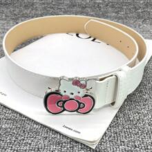 Sanrio 1 pièce Ceinture de taille rose avec décoration nœud Hello chat Sanrio, ceinture de taille style bande dessinée chaîne de pantalon