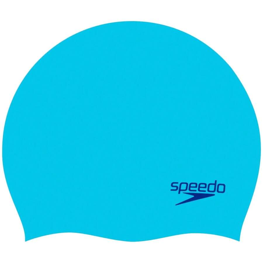 Speedo Plain Moulded Silicone Swimming Cap For Unisex Children In Blue ✅ Delivery 24/72h To Spain (Peninsula) - Blue - View 1