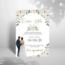 Red Wedding Invitation To Edit/Print. Spanish Marsala Flower Wedding Invitations. Digital. Printable Wedding Invitation In Spanish.