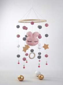 1 Piece Crib Bell With Sturdy Frame - Cartoon Rabbit Head Mobile Rattle - Newborn Photography Prop, Perfect For Baby Shower, Christening Gift, Holiday Decoration - Multicolor - View 5