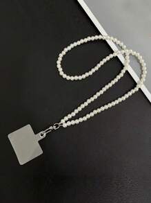 1 Stück elegante DIY Perlenkette als abnehmbarer Handyschlüsselanhänger, vielseitiges handgemachtes Armband für Handyhülle, Schlüssel, Kopfhörertasche