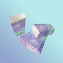 12pcs Pink & Purple Popcorn Paper Boxes, Popcorn Boxes, Party Candy Paper Boxes, Mermaid Popcorn Boxes, Foldable Candy Boxes, Popcorn Boxes, Foldable Gift Boxes, Popcorn Paper Boxes