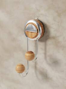 1/2pcs Suction Cup Hook, Wall Installation Without Punching, Metal Material, Strong Load-Bearing, Invisible Design, Easy To Install, Modern Style, Suitable For Bathroom, Home Decoration, Practical Hook Home Bathroom Decor Bathroom Organizer Summer