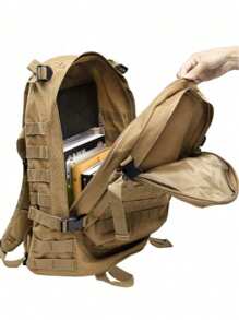 Mochila Táctica Militar Grande Campismo Viaje 40litros Viaje Mochila Resistente Para Viaje y Trabajo - Caqui - Ver 3