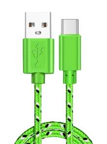 USB C 充电器线，蛇纹超长 C 型线 1m/2m/3m 数据同步类型线尼龙编织快速充电线适用于三星 Galaxy S23/S22/S21/S20/S10/S9/A21s/A12/A13/A22/A32/A41/A51/A50，适用于三星华为小米 HTC Android 等