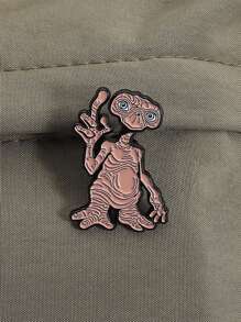 1 Stück lustiger Alien Emaille Pin, Cartoon Herren Broschen, Herren Anstecknadeln, Abzeichen für Rucksack, Kostümzubehör, kreative Schmuckgeschenke, Damen Tägliches Party Accessoire, modischer Schmuck, Geschenk für beste Freundin