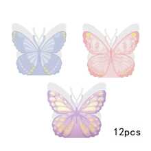 Set de 12 cajas de regalo con diseño de mariposa, decoración de mesa para boda, decoración central para fiestas, meriendas, Día de San Valentín, Día de la Madre (colores aleatorios)