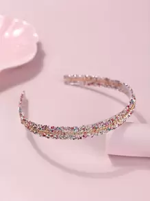 1pc Girl's Fashion Rhinestone Chain Headband, Elegant And Versatile - Multicolor - View 3