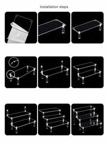 Suporte de Bolo Transparente Multiníveis de Acrílico, Expositor para Sobremesa, Copo de Bolo, Festa de Aniversário, Casamento, Lanche