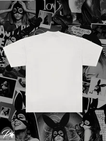 Basic T-Shirt With Ariana G. Print - White - Blanco - Ver 6