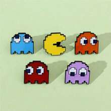 1 Novel Cartoon Pixel Bean Design Alloy Brooch, Cute Minimalist Small Pin - Multicolor - View 3