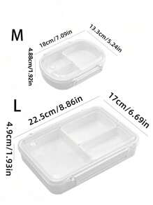 1PC Compartmentalized Sealed Bento Box Lunch Box, Microwaveable Lunch Box, Portable Fruit Box, Outdoor Picnic Cooler, Essential For Office Workers, Back-To-School Supplies