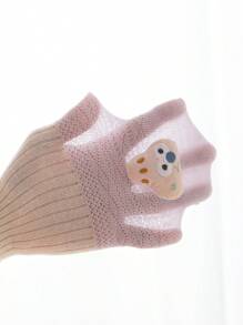 2 双新生儿袜子，轻便夏季，可爱卡通设计，防滑，宽松袖口，适合 0-12 个月婴儿 - 彩色 - 查看 7