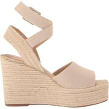 Sam Edelman Sam Edelman Vada Natural Ankle Strap Squared Open Toe Wedge Heeled Sandals