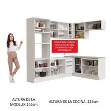Cocina Integral Completa Modular Madesa Glamy 419cm 01 Blanco - Blanco - Ver 5