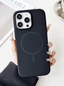 液态硅胶磁性手机壳适用于 16 Pro Max 防水防震防摔防刮 - 黑色 - 查看 4