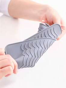 1 pieza Alfombrilla de silicona y estuche de viaje para herramientas de peinado, alfombrilla de silicona portátil resistente al calor para plancha del cabello, rizador, almohadilla aislante antideslizante y resistente al calor para herramientas de peinado, para viajes