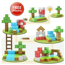 NetHong Mine Craft Style Magnetic Blocks 100 Piece Construction Toy Imaginative Play GIFT - Green - View 8