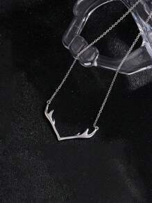 1 件鹿角项链，简约精致锁骨链，独特设计个性化配饰，适合女性的圣诞节/生日礼物，适合日常佩戴 - 7 - 查看 2