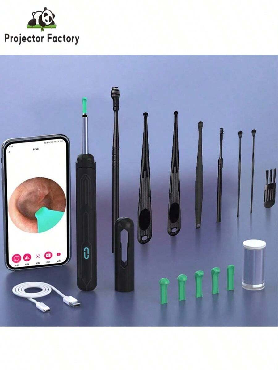 LIPETY Ear Wax Removal Tool With 8pcs Ear Set Ear Cleaner With Camera Earwax Removal Kit With Light Ear Camera With 6 Ear Spoon Ear Cleaner For IOS & Android