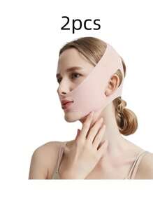 1pc/2pcs V-Shape Face Lifting Strap - Jawline & Cheek Lifting Bandage, V-Line Face Sleep Mask Band, Creative Gift For Women - Multicolor - View 16