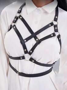 Women Sexy Bondage Harness Belt Bdms Cage Chest Harness Leather Lingerie Body Harness Fetish Clothing Gothic Exotic Accessories