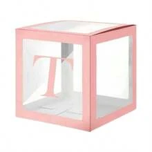 1个透明信箱式生日婚礼定制名字气球盒，适合一周岁生日派对装饰，可印制“亲爱的/甜心/宝贝”字样，也可用于圣诞节装饰，大号透明盒，适用于节日派对装饰、家居装饰、壁炉装饰等。